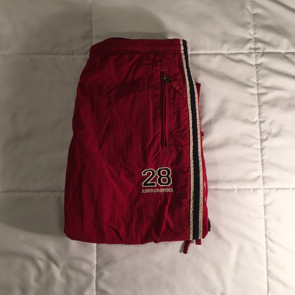 Vintage red Abercrombie parachute pants